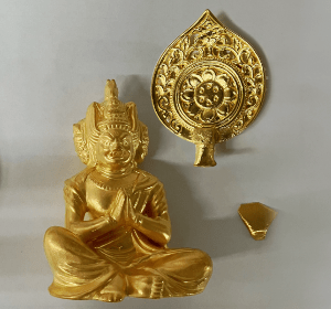 純金電鋳製の仏像
